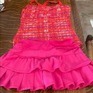 Tennis top and skirt